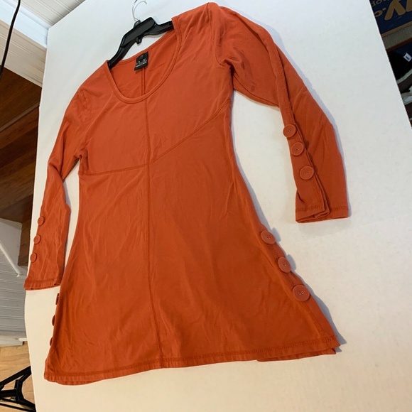Noelle Womens Sz S M Long SLeeve Rust Burnt Orange - Picture 2 of 6